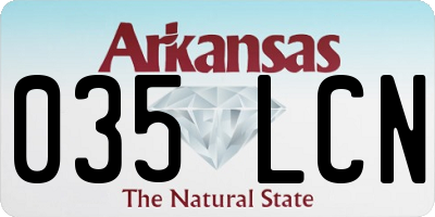 AR license plate 035LCN