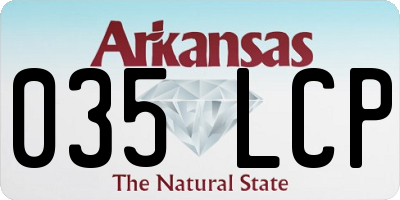 AR license plate 035LCP
