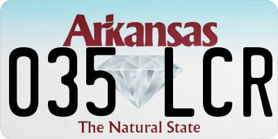 AR license plate 035LCR