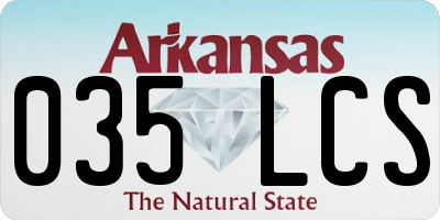 AR license plate 035LCS