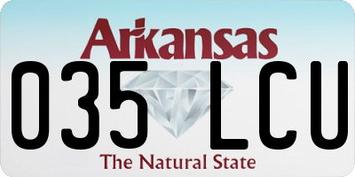 AR license plate 035LCU