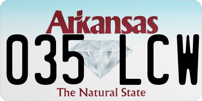 AR license plate 035LCW