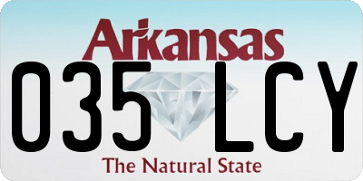 AR license plate 035LCY