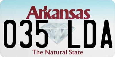 AR license plate 035LDA