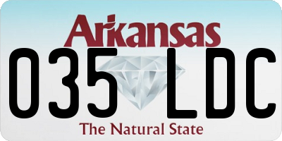 AR license plate 035LDC