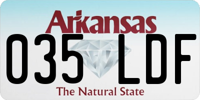 AR license plate 035LDF