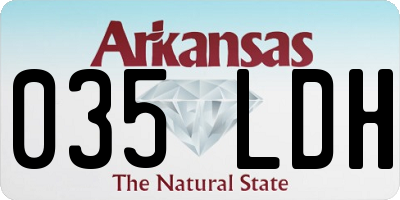 AR license plate 035LDH
