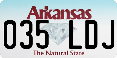 AR license plate 035LDJ