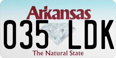 AR license plate 035LDK