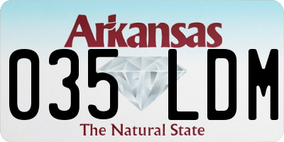 AR license plate 035LDM