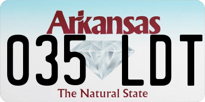 AR license plate 035LDT