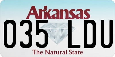 AR license plate 035LDU