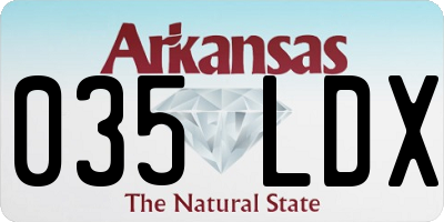 AR license plate 035LDX