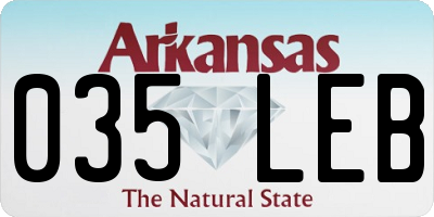 AR license plate 035LEB