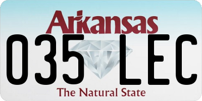 AR license plate 035LEC