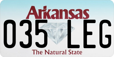 AR license plate 035LEG