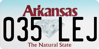 AR license plate 035LEJ