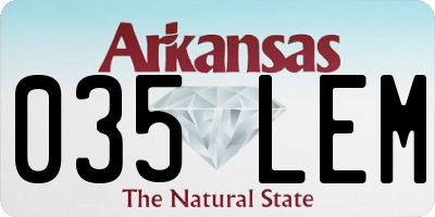 AR license plate 035LEM