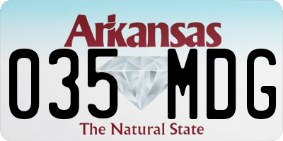 AR license plate 035MDG