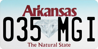 AR license plate 035MGI