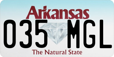 AR license plate 035MGL