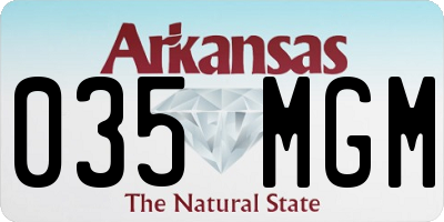 AR license plate 035MGM