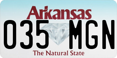 AR license plate 035MGN