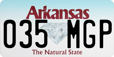 AR license plate 035MGP