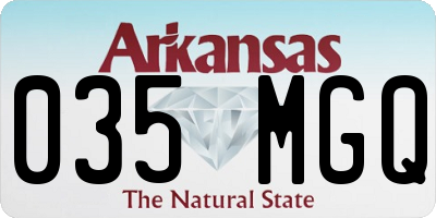 AR license plate 035MGQ