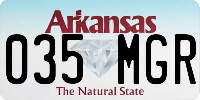 AR license plate 035MGR