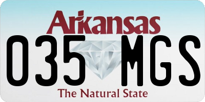 AR license plate 035MGS