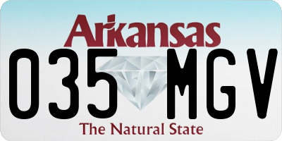 AR license plate 035MGV