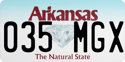 AR license plate 035MGX