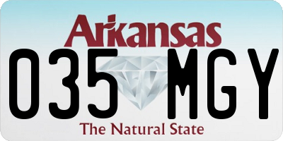AR license plate 035MGY
