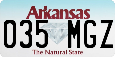 AR license plate 035MGZ