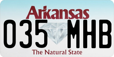 AR license plate 035MHB