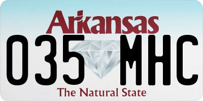 AR license plate 035MHC