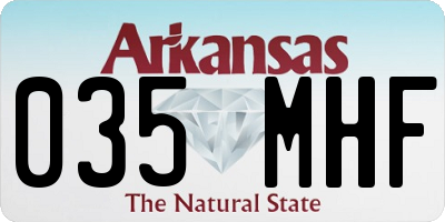 AR license plate 035MHF