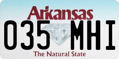 AR license plate 035MHI