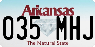 AR license plate 035MHJ