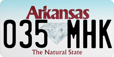 AR license plate 035MHK