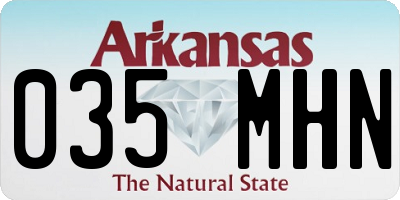 AR license plate 035MHN