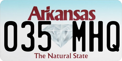 AR license plate 035MHQ