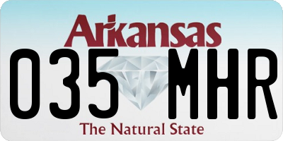 AR license plate 035MHR