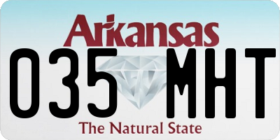 AR license plate 035MHT