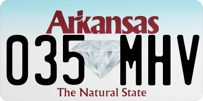 AR license plate 035MHV