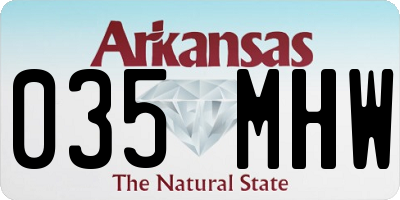AR license plate 035MHW