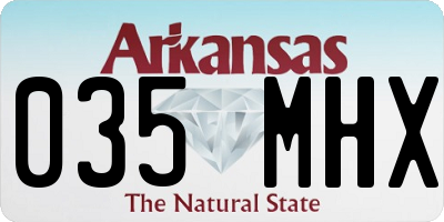 AR license plate 035MHX