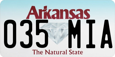 AR license plate 035MIA