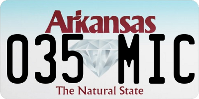 AR license plate 035MIC